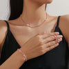 Wave Style Jewelry Sets for Women Claw Chain Zircon Choker Necklace Earrings Bracelet Bridal Wedding Party Jewelry Sets - Image 6
