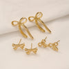 Elegant Bow Stud Earrings Versatile Daily Wear Earring Set Women's Daily Dating Party Weddings Wear Jewelry - Image 2