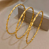 1pc/3pcs Gold Plated Stainless Steel Bangle Bracelet for Women Simple Shiny Twisted Geometric Slim Bracelets Jewelry - Image 5