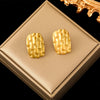 316L Stainless Steel Gold Color Twist Hoop Earrings For Women Holiday Gift Ear Buckle Jewelry - Image 9