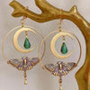 Ethnic Bohemian Moth Drop Moon Hollow Dangle Earrings For Women Party Accessories Dangle Jewelry - Image 6