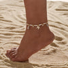 Layered Charm Anklet with Bead and Rope Chain Details - Image 1