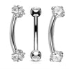 3PCS Heart Eyebrow Piercing Set Crystal Curved Barbell Piercing Flower Rook Earring Bulk CZ Star Eyebrow Ring Pack Daith Earring - Image 26
