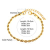 2/3/4/5mm Twisted Rope Link Chain Bracelet For Women Men Stainless Steel Wrist Christmas Gifts Length Adjustable - Image 7