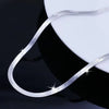 Silver Gold Color 4mm Flat Chain Necklace For Women Jewelry Wedding Gift Choker Clavicle - Image 5