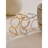 Adjustable Minimalist Stainless Steel Hollow Cuff Bracelet Bangle Distinctive Geometric Jewelry - Image 2