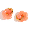 Resin Flower Accessories Hoop Earrings Y2K Women's Earrings Gold Plated Colorful 316L Stainless Steel - Image 22