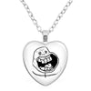 Rage Comic Necklace Derp Face Trollface Funny Meme Cartoon Glass Heart Shape Pendant Chain Necklace Charm Jewelry Collect Gift - Image 26