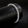 Silver 15/16/17/18/19/20/21 CM Tennis Bracelet Pave 3 MM Round Black Jet Zircon Elegant Jewelry For Women - Image 9
