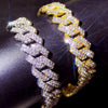 Punk Iced Out 14MM Cuban Anklet Bracelet For Women 2 Row Clustered Rhinestone Prong Miami Cuban Ankle Chain Barefoot Jewelry - Image 4