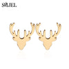 Minimalist Silver Color Deer Horn Earrings Women Christmas Jewelry Cute Elk Antler Ear Studs Unique Tree Branch Earings - Image 14