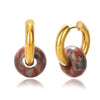 Stone Drop Earrings for Women Stainless Steel Gold Color Opal Round Earrings Wedding Christmas Jewerly Gift - Image 13