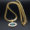 Vintage Crystal Evil Demon Eye Choker Necklaces for Women Stainless Steel Gold Plated Necklaces Jewelry Collares - Image 3