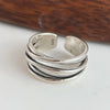 Silver Rings For Women Men Wide Vintage Interware Open Ring For Birthday Party Gift - Image 4