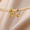 Stainless Steel Hoop Earrings For Women Gold Color Geometric Square Zircon Earring Female Wedding Aesthetic Jewerly Gift - Image 11