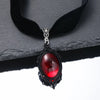 Gothic Witch Pagan Blood Red Pendant Chocker Necklace Women Vintage Black Velvet Necklace Personalised Jewellery Accessories - Image 14