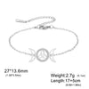 Triple Moon Goddess Bracelet Stainless Steel Celtic Knot Charm Bracelet Adjustable Layered Anklet Wicca Irish Jewelry - Image 7