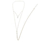 Simple Multilayer Pearl Back Chain Necklace Women Metal Zircon Water Drop Body Chain Bride Wedding Jewelry Accessories - Image 8
