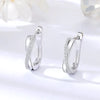 Twisted Line Hoop Earrings with Cubic Zirconia Accents in Multiple Colors - Image 4