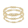 Gold Plated Beaded Bracelet for Women Stretch Jewelry - Image 1