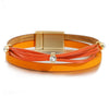 Chunky Orange Leather Bracelet for Women Geometric Heart Stars Braided Cuff Bangle Bracelets Jewelry Gifts - Image 10