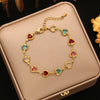 Eilieck 316L Stainless Steel Round Sparkling Zirconia Necklace Bracelet Set For Women Jewelry Set Holiday Gift - Image 7