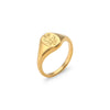 Stainless Steel Gold Plated Engraving Wildflower Tea Leaf Lavender Sunflower Signet Rings For Women - Image 7