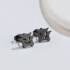 Cute Halloween Cartoon Ghost Earrings Stud For Women Stainless Steel Ear Piercing Black Earrings Minimalist - Image 12