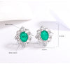 Silver 10mm Round Paraiba Tourmaline Gemstone Stud Earrings for Women Party Anniversary Jewelry Gift - Image 9