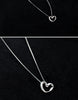 Modian 925 Sterling Silver Simple Line Heart Necklace Pendant For Women Platinum Plated Chain Choker Fine Jewelry Wedding Gift