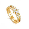 Silver Rings Daisy Pentagram Zircon Black White Ring For Mother Silver Wedding Ring Jewelry Trinkets - Image 4