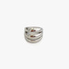 Stainless Steel Gold Silver Plated 3 Splicing Color Chunky Dome Ring Multi-Layer Hollow Rings for Women Men Unisex - Image 7