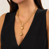 IngeSight.Z Retro Metal Heart Pendant Long Cross Chain Necklace for Women Punk Gold Color OT Buckle Choker Necklace - Image 3