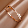 316L Stainless Steel Metal Classic Flower Bangles for Women Jewelry Delicate Bowknot Bracelets Accessories - Image 21