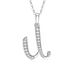 26 English Letter Zircon Pendant Necklace Temperament Personality Necklaces Jewelry Gift - Image 12
