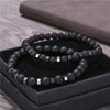 Two-Piece Beaded Bracelet Set in Black or White - Image 3