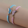 2Pcs Simple Butterfly Hand Woven Couple Bracelet For Women Men Butterfly Bangle Versatile Woven Wristband Gifts - Image 9