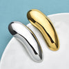 Stainless Steel Geometric Bean Brooches For Women Men 2-color Minimalist Style Brooch Pins Jewelry Gifts - Image 5