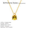 Stainless Steel Teardrop Pendant Necklace with Colorful Stone Details - Image 11