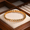 Cubic Zirconia Chain Tennis Bracelet Women, Gold Plated CZ Link, Elegant Sparkling Stackable Statement Wrist Jewelry Gift - Image 4