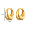 Chunky Drop Hoop Earrings for Women Stainless Steel Gold Color Piercing Earring Jewelry - Image 12