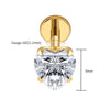 Titanium 16G Heart CZ Threaded Labret 3mm/4mm/5mm CZ Cartilage Tragus Helix Nose Stud Piercing Jewelry - Image 10