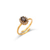 Oval Floral Shape Cubic Zirconia Green Black Clear Stone Rings For Party Adjustable Stainless Steel Rings For Women - Image 7