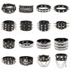 Punk Bracelets PU Leather Studded Bracelet Adjustable Goth Cuff Bracelet Gothic Rivet Buckle Wristband for Men Women Emo Jewelry - Image 1