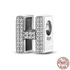 26 A-Z Alphabet Beads Silver Love Letter Charm Fit Bangle Charms Bracelet CZ Zircon Bead Jewelry - Image 26