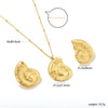 Circular Shell Jewelry Set Pendants Necklace Earring Sets Sun Cross Stainless Steel Set For Women Wedding Party - Image 15