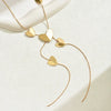 Circular Heart-Shaped Geometric Necklace Hollow Y-Shaped Design Creative Long Pendant Tassel Necklace Women's Jewelry - Image 4