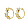 Small Hoop and Stud Earrings with Charm and Chain Styles - Image 7