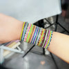 10/20pcs Colorful Sparkling Single Row Rhinestone Inlaid Adjustable Bracelet Set - Image 2