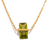 Stainless Steel Olive Green Cubic Zirocnia Chic Pendant Necklace for Women Minimalist Charm Korean Collar Jewelry - Image 11